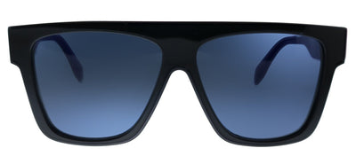Alexander McQueen AM 302S 004 Square Acetate Blue Sunglasses with Blue Lens