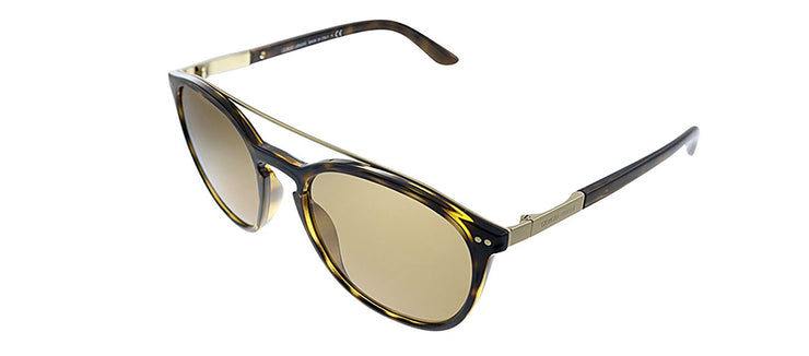 Giorgio Armani AR 8088 502673 Oval Plastic Havana Sunglasses with Brown Lens