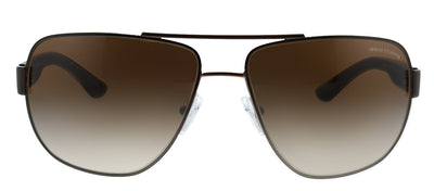 Armani Exchange AX 2012S 605813 Aviator Plastic Brown Sunglasses with Brown Gradient Lens