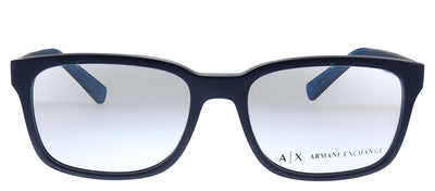 Armani Exchange AX 3029 8183 Square Plastic Black Eyeglasses with Demo Lens