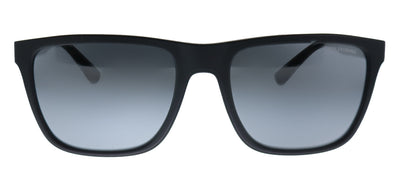 Armani Exchange AX 4080S 80786G Square Plastic Black Sunglasses with Black Mirror Lens