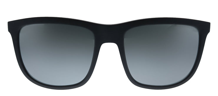 Armani Exchange AX 4093S 8078Z3 Square Plastic Black Sunglasses with Silver Mirror Lens