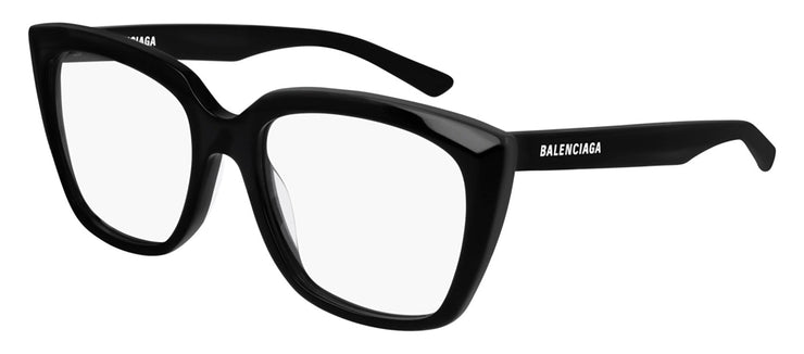 Balenciaga BB 0062O 001 Cat-Eye Acetate Black Eyeglasses with Demo Lens