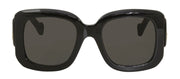 Balenciaga BB 0069S 001 Square Plastic Black Sunglasses with Grey Lens