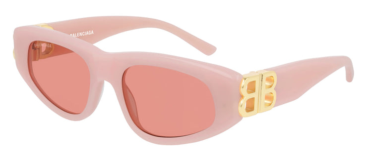 Balenciaga BB 0095S 003 Cat-Eye Acetate Pink Sunglasses with Rose Lens