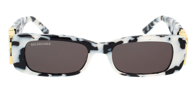 Balenciaga BB 0096S 005 Rectangle Plastic Multicolor Sunglasses with Grey Lens