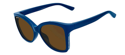 Balenciaga BB 0150S Butterfly Acetate Blue Sunglasses with Brown Lens