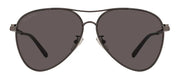 Balenciaga BB 0167S Aviator Metal Grey Sunglasses with Grey Lens