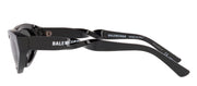Balenciaga BB 0207S 001 Oval Plastic Black Sunglasses with Grey Lens