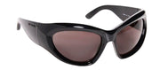 Balenciaga BB 0228S 001 Sport Plastic Black Sunglasses with Grey Lens