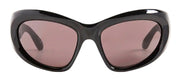 Balenciaga BB 0228S 001 Sport Plastic Black Sunglasses with Grey Lens