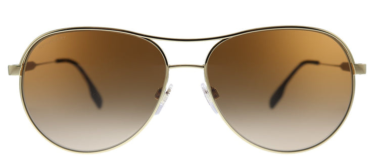 Burberry Tara BE 3122 110913 Aviator Metal Gold Sunglasses with Brown Gradient Lens