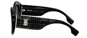 Burberry MARGOT BE 4370U 300187 Round Plastic Black Sunglasses with Grey Lens