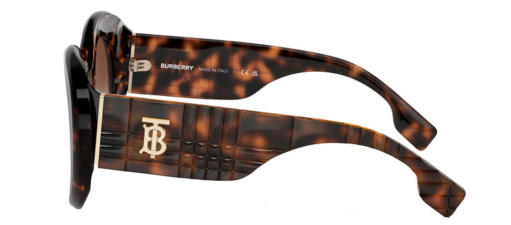 Burberry BE 4370U 300213 Round Plastic Havana Sunglasses with Brown Gradient Lens
