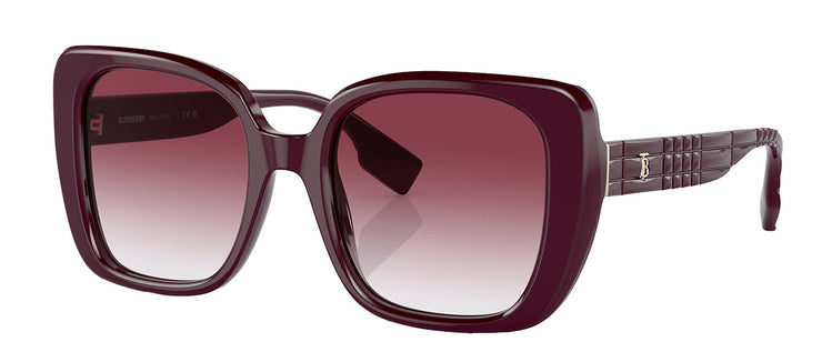 Burberry HELENA BE 4371 39798H Square Plastic Burgundy Sunglasses with Purple Gradient Lens