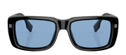 Burberry JARVIS BE 4376U 300172 Rectangle Plastic Black Sunglasses with Blue Lens