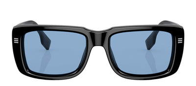 Burberry JARVIS BE 4376U 300172 Rectangle Plastic Black Sunglasses with Blue Lens
