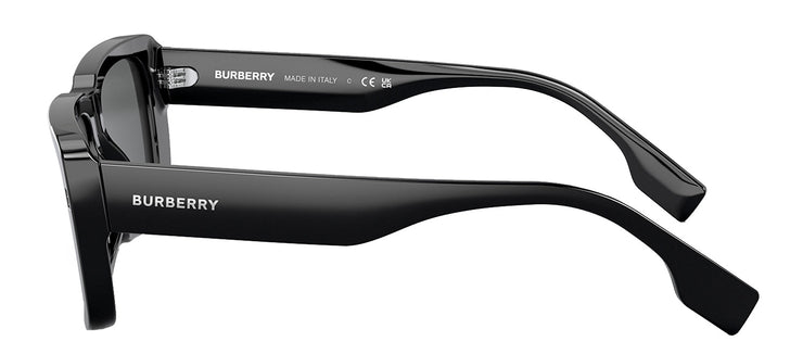 Burberry JARVIS BE 4376U 300187 Rectangle Plastic Black Sunglasses with Grey Lens