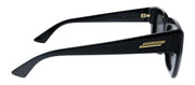 Bottega Veneta BV 1030S 001 Geometric Acetate Black Sunglasses with Grey Lens
