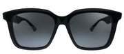Bottega Veneta BV 1094SA 001 Square Acetate Black Sunglasses with Grey Lens