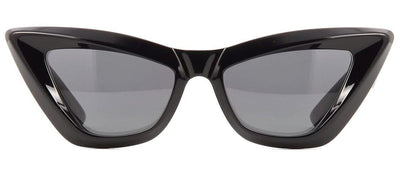 Bottega Veneta BV 1101S 001 Cat-Eye Acetate Black Sunglasses with Grey Lens