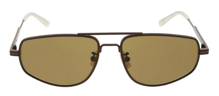 Bottega Veneta BV 1125S Pilot Metal Brown Sunglasses with Brown Lens
