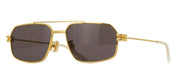 Bottega Veneta BV 1128S 002 Rectangle Metal Gold Sunglasses with Grey Lens