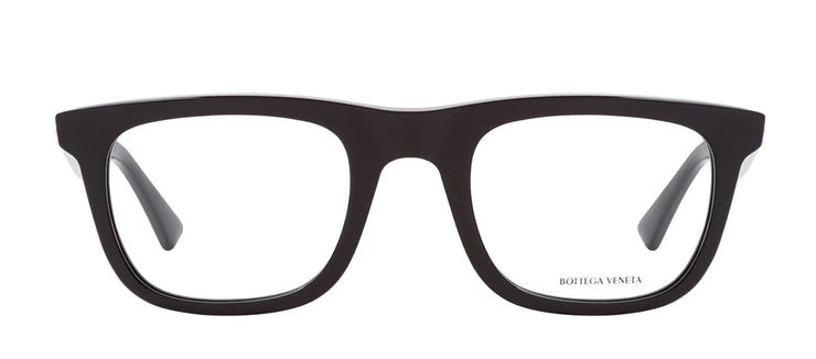 Bottega Veneta BV 1129O 001 Rectangle Plastic Black Eyeglasses with Logo Stamped Demo Lens