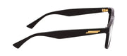 Bottega Veneta BV 1129O 001 Rectangle Plastic Black Eyeglasses with Logo Stamped Demo Lens
