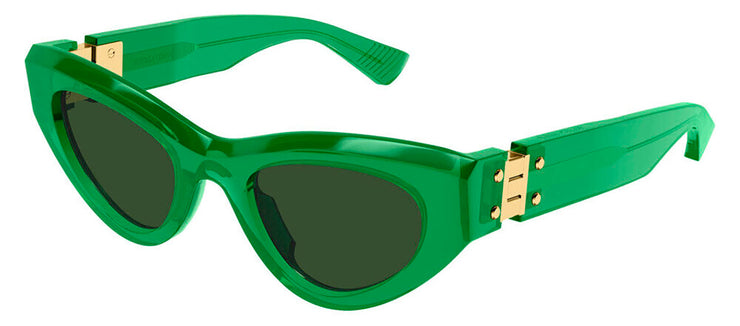 Bottega Veneta BV 1142S 004 Cat-Eye Plastic Green Sunglasses with Green Lens