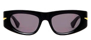 Bottega Veneta BV 1144S 001 Butterfly Plastic Black Sunglasses with Grey Lens