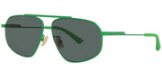 Bottega Veneta BV 1194S 004 Fashion Metal Green Sunglasses with Green Lens