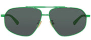 Bottega Veneta BV 1194S 004 Fashion Metal Green Sunglasses with Green Lens
