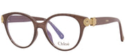 Chloe CE 2733 210 Cat-Eye Plastic Brown Eyeglasses with Demo Lens