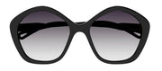 Chloe CH 0082S 005 Geometric Plastic Black Sunglasses with Blue Gradient Lens