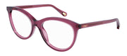 Chloe CH 0117O 004 Cat-Eye Plastic Pink Eyeglasses with Logo Stamped Demo Lenses