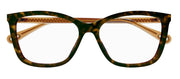Chloe CH 0118O 002 Cat-Eye Plastic Havana Eyeglasses with Logo Stamped Demo Lenses