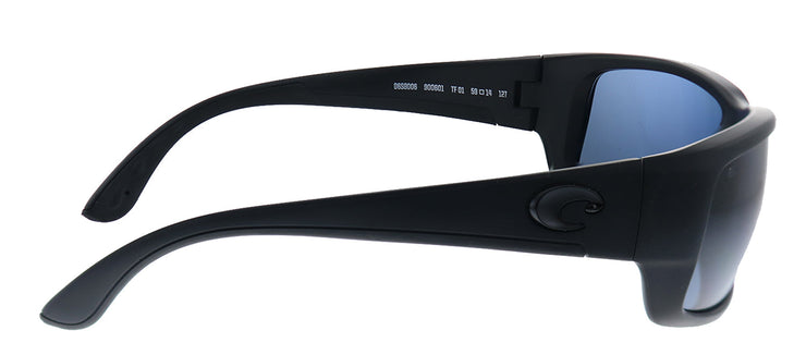 Costa Del Mar FANTAIL 9006 900601 Rectangle Plastic Black Sunglasses with Grey Polarized Lens