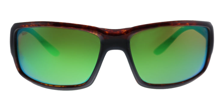 Costa Del Mar FANTAIL 9006 900615 Rectangle Plastic Tortoise Sunglasses with Green Mirror Lens