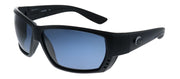 Costa Del Mar TUNA ALLEY 9009 900901 Rectangle Plastic Black Sunglasses with Grey Polarized Lens