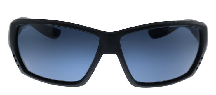 Costa Del Mar TUNA ALLEY 9009 900901 Rectangle Plastic Black Sunglasses with Grey Polarized Lens
