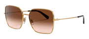 Dolce & Gabbana DG 2242 02/13 Square Metal Gold Sunglasses with Brown Gradient Lens