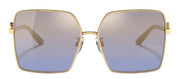 Dolce & Gabbana DG 2279 02/33 Square Metal Gold Sunglasses with Grey Gradient Lens