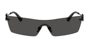 Dolce & Gabbana DG 2292 01/87 Shield Metal Black Sunglasses with Grey Lens