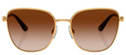 Dolce & Gabbana DG 2293 02/13 Butterfly Metal Gold Sunglasses with Brown Gradient Lens