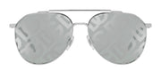 Dolce & Gabbana DG 2296 05/AL Aviator Metal Silver Sunglasses with Silver Mirror Lens