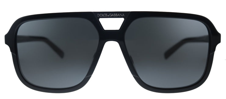 Dolce & Gabbana DG 4354 501/87 Square Plastic Black Sunglasses with Grey Lens
