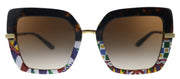Dolce & Gabbana DG 4373 327813 Square Plastic Multicolor Sunglasses with Brown Gradient Lens