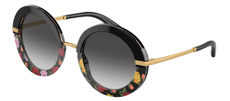 Dolce & Gabbana DG 4393 34008G Round Plastic Multicolor Sunglasses with Grey Gradient Lens