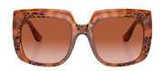 Dolce & Gabbana DG 4414 338013 Square Plastic Havana Sunglasses with Brown Gradient Lens